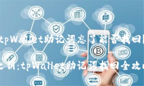 重要提示：tpWallet助记词忘了能否找回？必读指南！

重拾加密之钥：tpWallet助记词找回全攻略